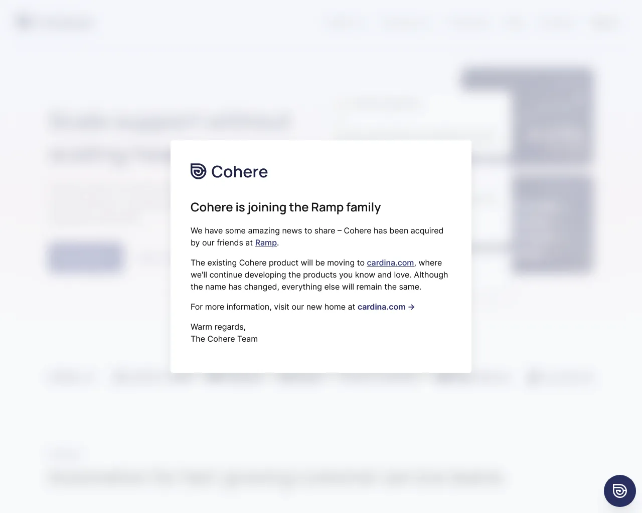 Conversational AI Platform for Customer Support - Cohere