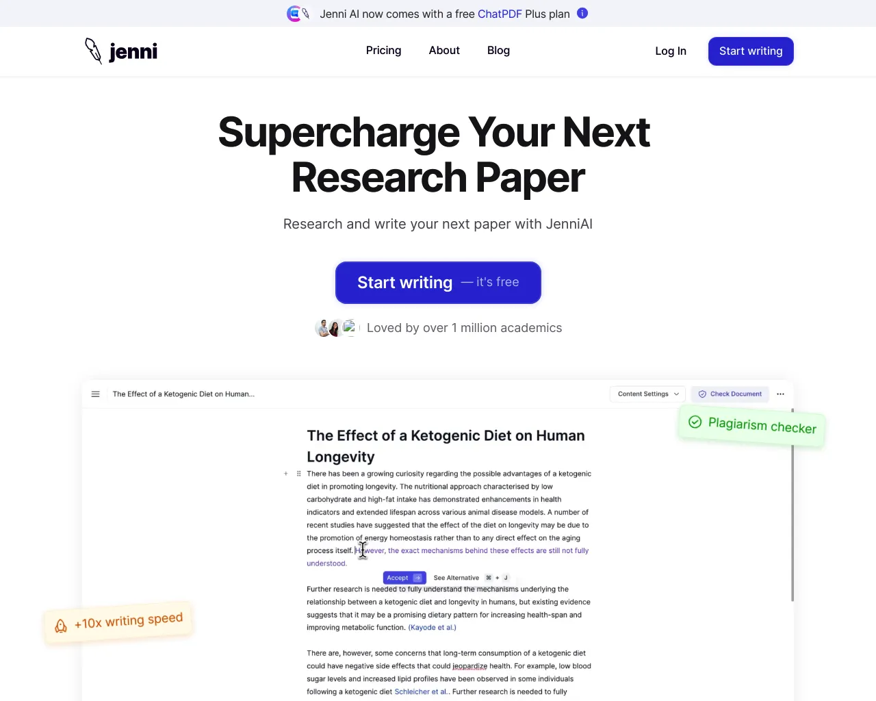 Jenni - The AI For Writing Essays, Research Papers & More!