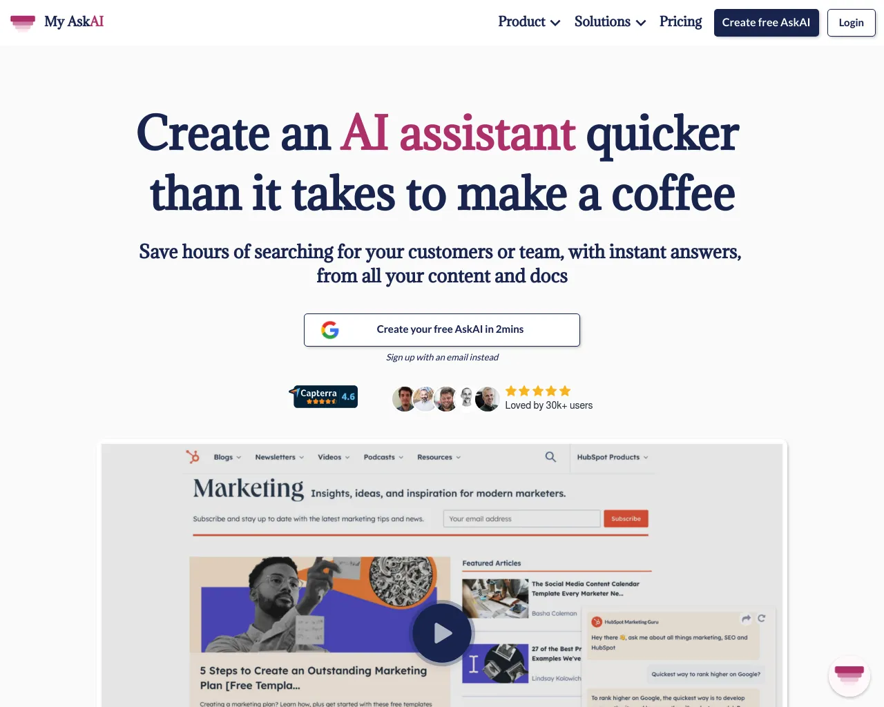 Create an AI assistant quicker than it takes...
