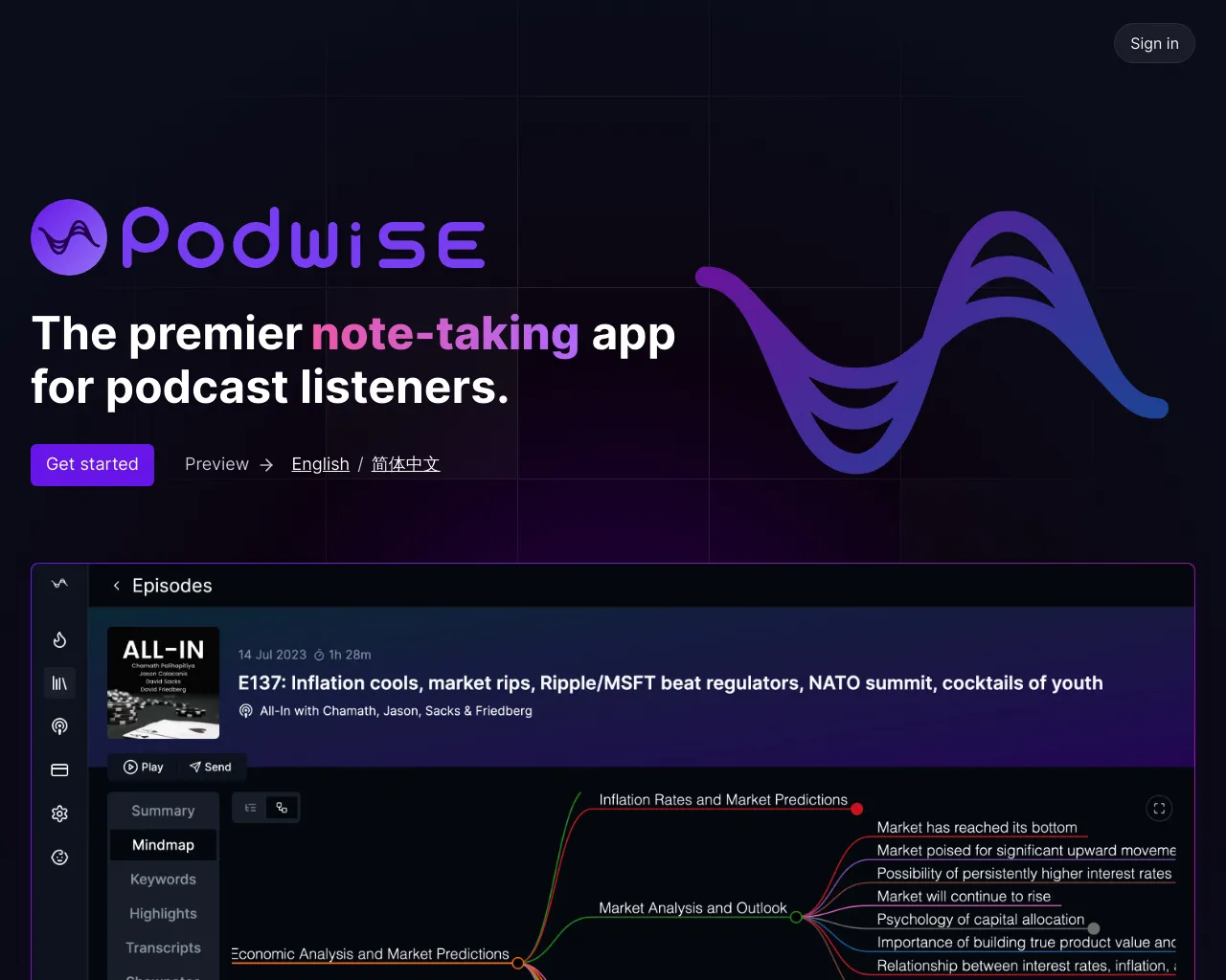 Podwise, The premier AI learning app for podcast listeners