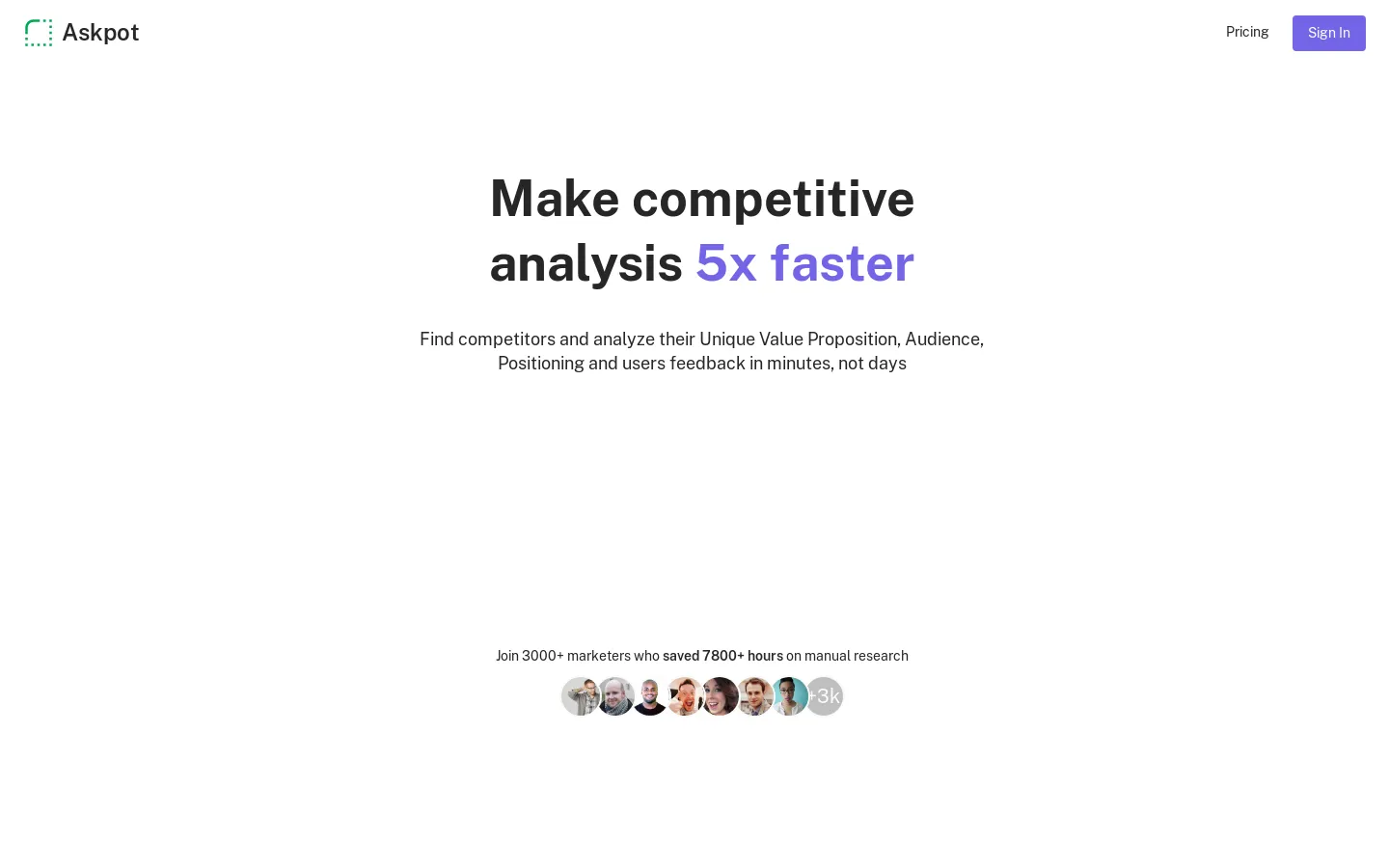 Askpot - analyze landing pages with ease