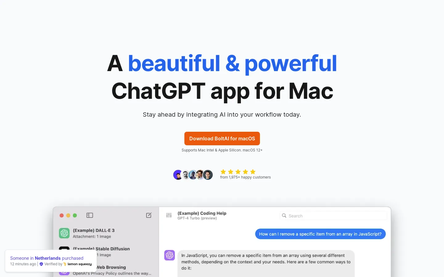 ChatGPT app for Mac | BoltAI
