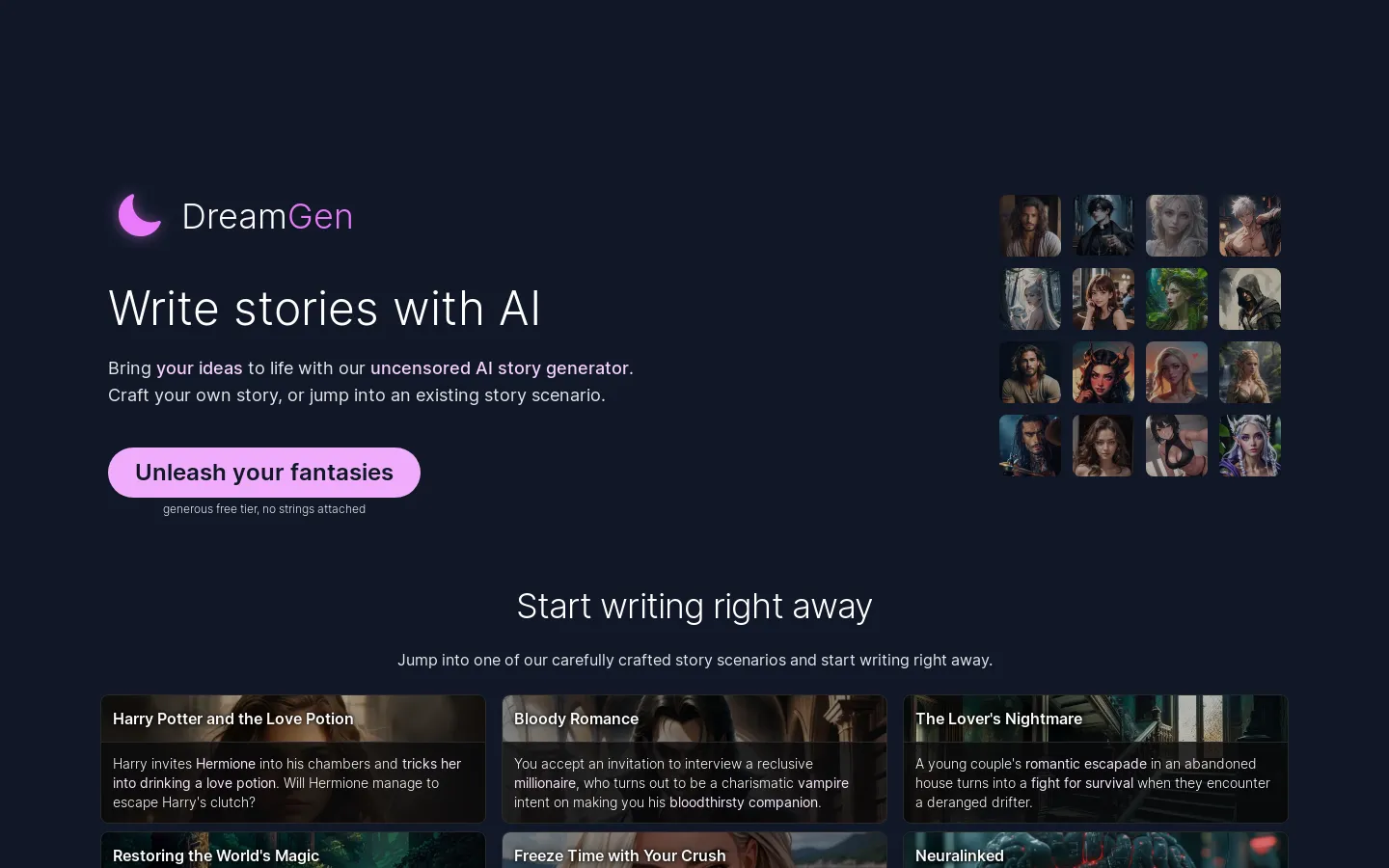 AI Story Generator | Uncensored | DreamGen
