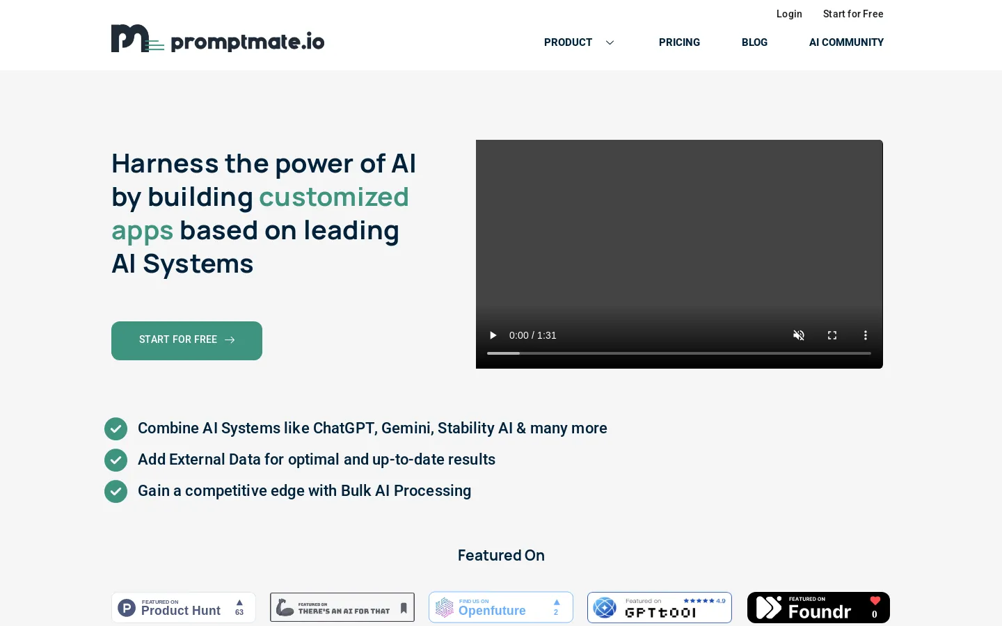 promptmate.io: Build AI-Powered Apps (ChatGPT, Google, ...
