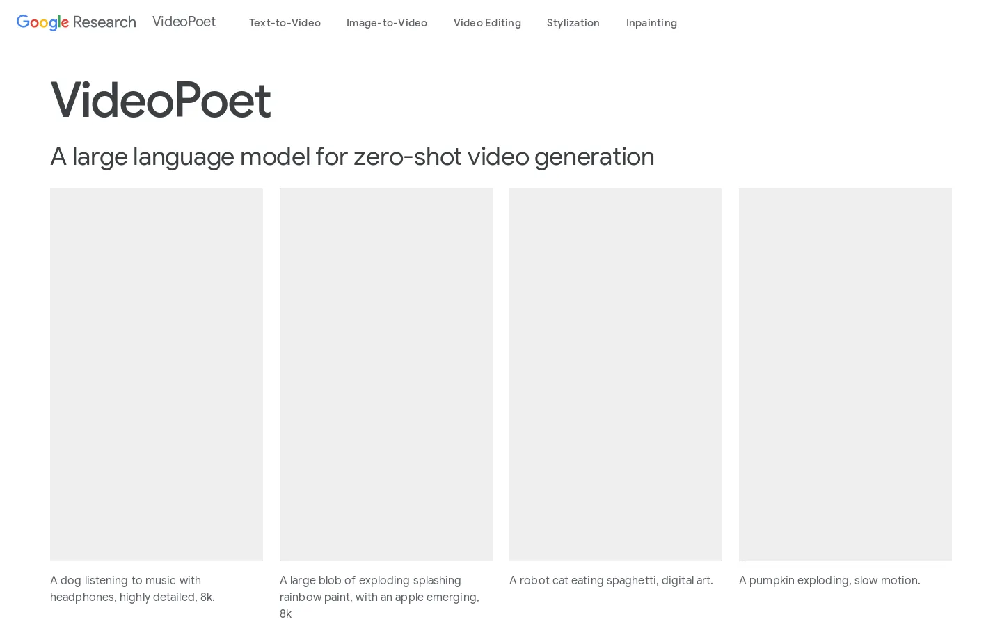 VideoPoet – Google Research