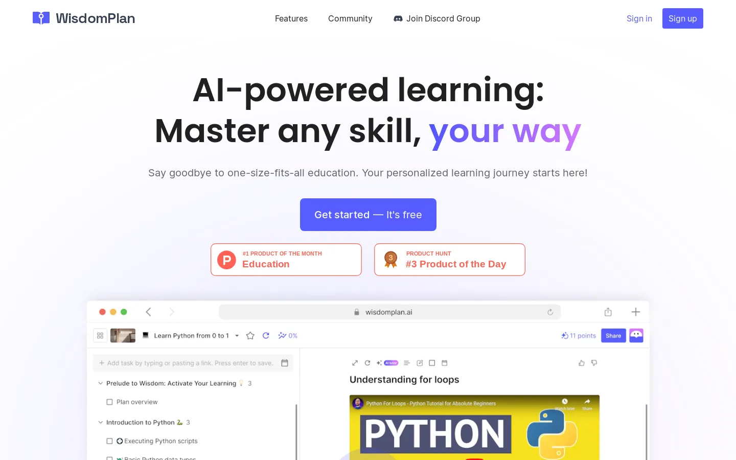 WisdomPlan: Your AI-Powered Learning Companion