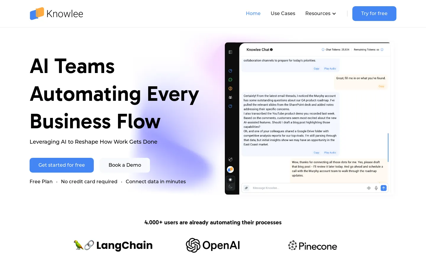Knowlee AI - AI Teams Automating Every Business Flow