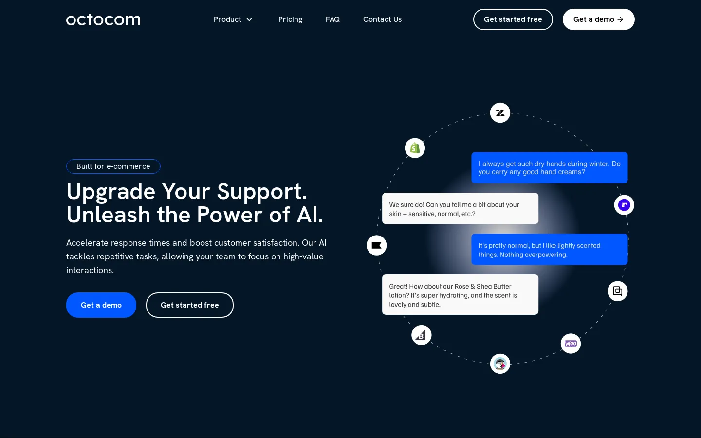 Octocom - GPT-powered AI chatbot for eCommerce SMEs
