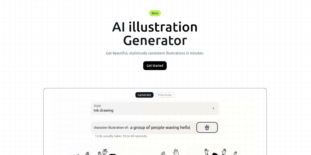 AI illustration Generator - Stylistically consistent illustrations in minutes