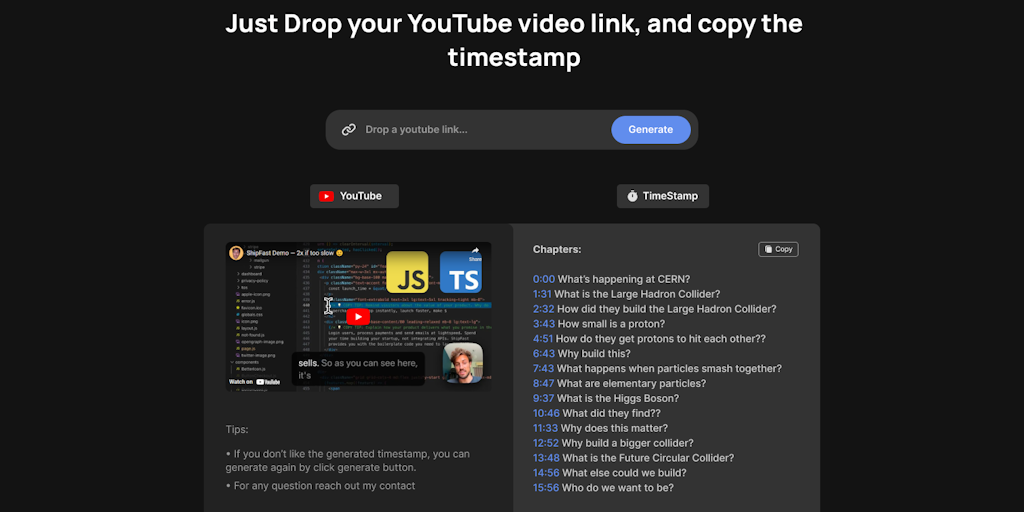 TimeStamper - Generate Accurate Timestamps for YouTube Videos