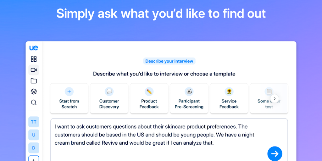 User Evaluation AI - AI agent that conducts your user interviews