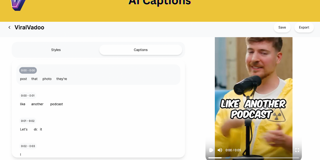 AI captions - Make your short & reels more captivating with AI