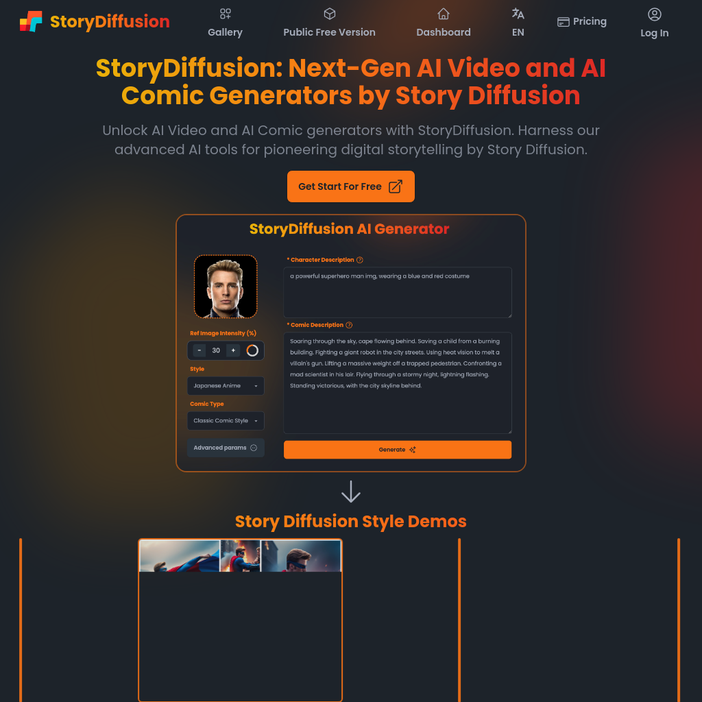 StoryDiffusion: Next-Gen AI Video and AI Comic Generators by Story Diffusion