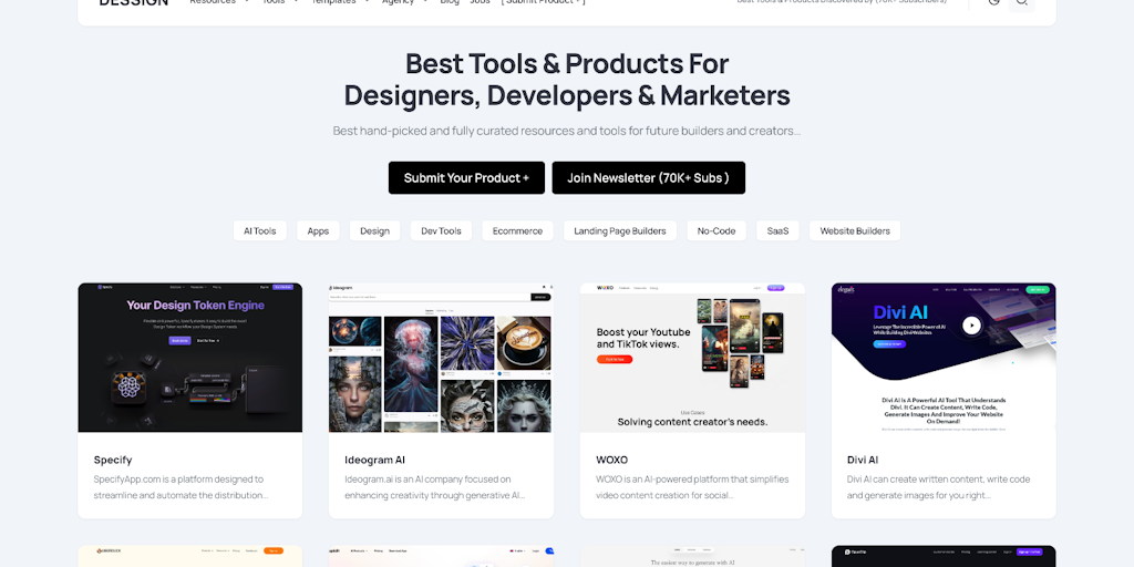 Dessign AI Directory - Discover best tools, products for designers & developers