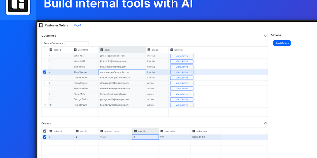 Dropbase AI - Build custom internal tools and backend operations software with AI