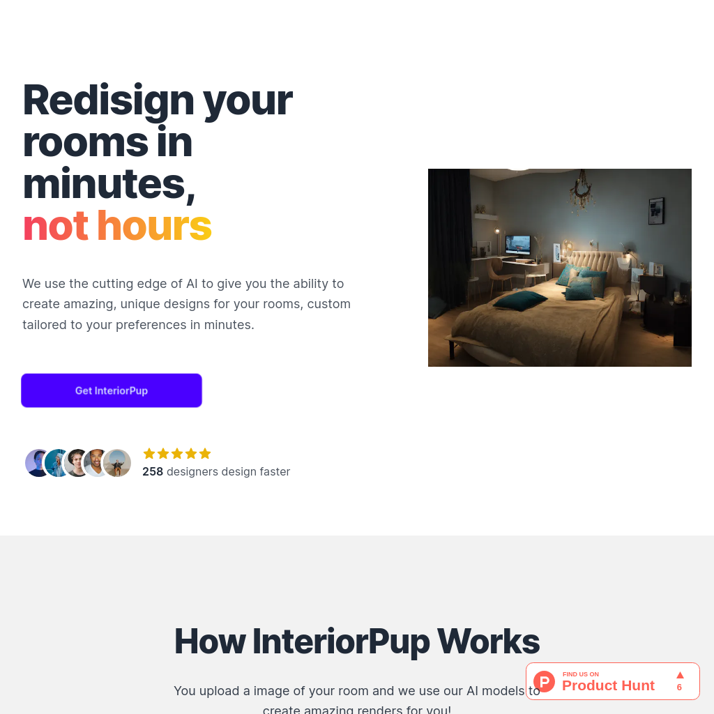Redesign Your Rooms with InteriorPup | AI-Powered Room Design Tool