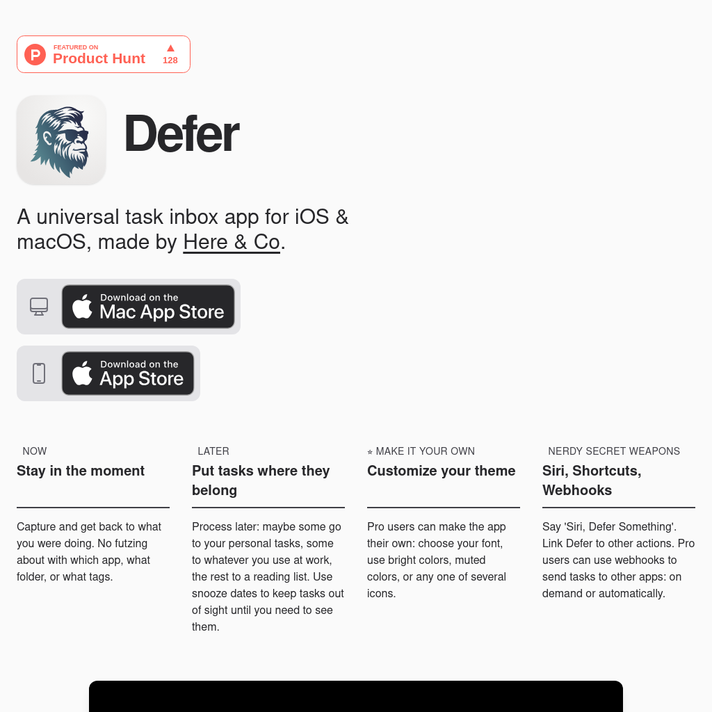 Defer - Task Inbox App