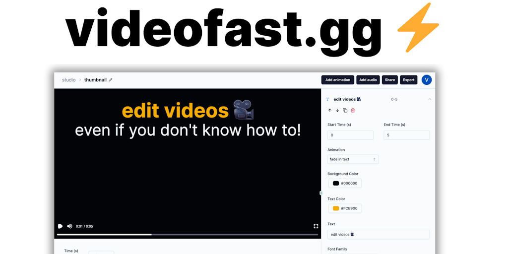 VideoFast - Easy Online Video Editor