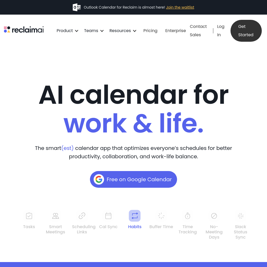 Reclaim AI | Smart Scheduling App for Teams