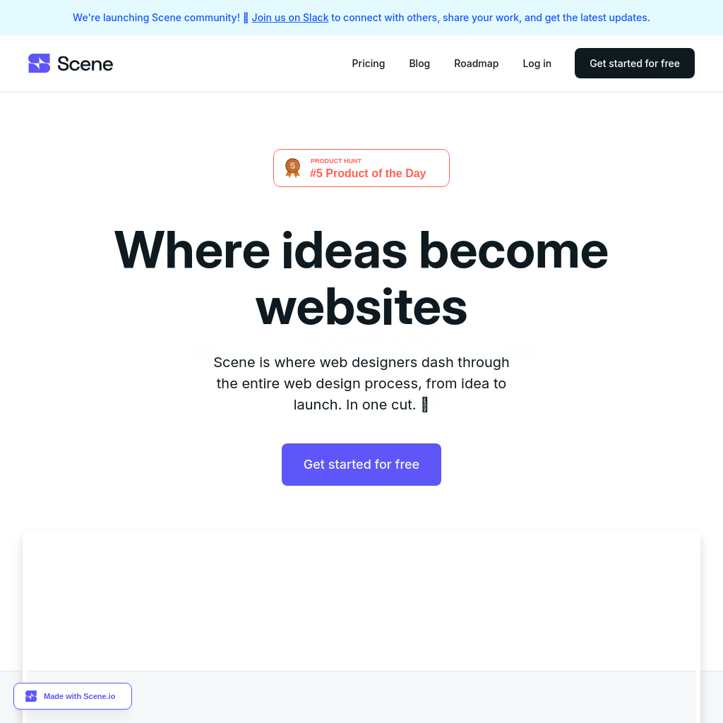 Scene - Where Ideas Become Websites