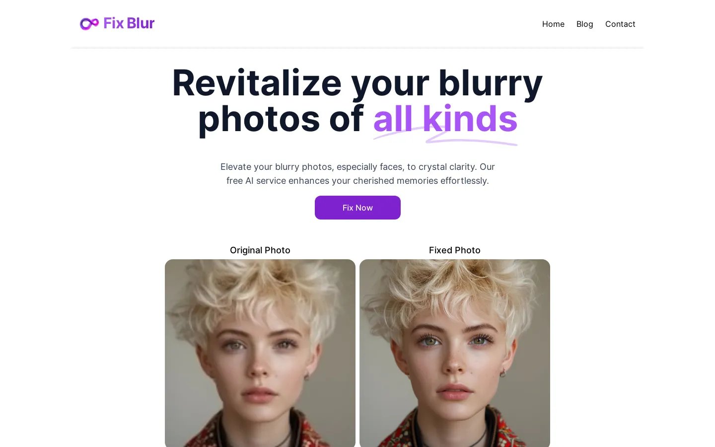 Affiner les images de visage par l'IA et restaurer les photos floues en 5 secondes - AI Generator Plus