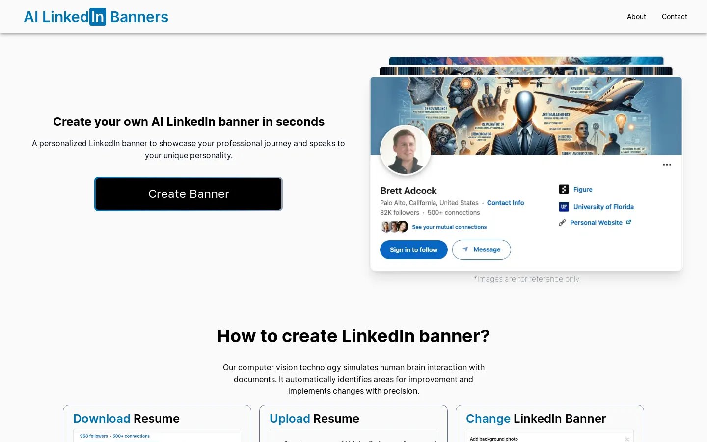 AI LinkedIn Banners - 建立專業個人化 LinkedIn 標題圖片