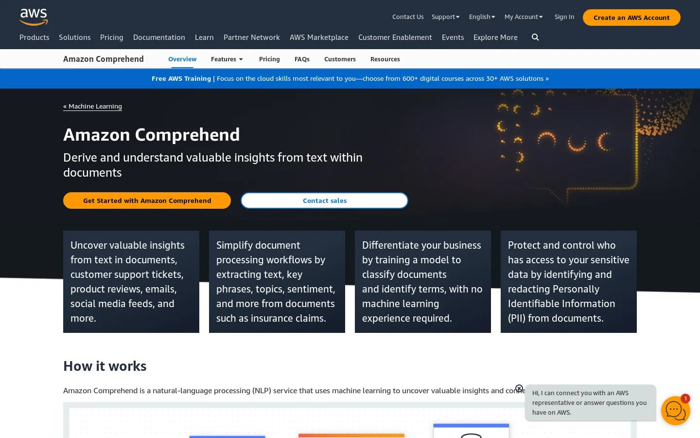 Amazon Comprehend - Обнаружение ценных insights из текста - AWS