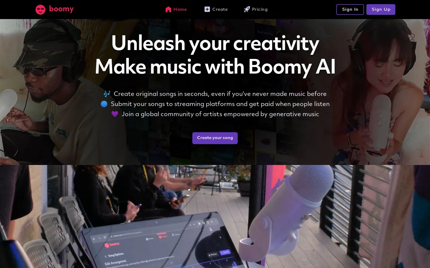 Boomy - Create and Explore Generative Music with AI