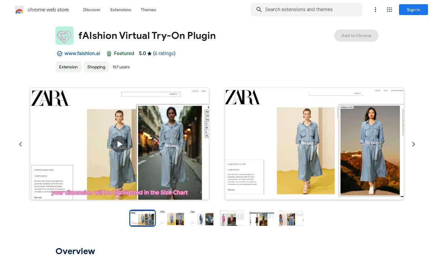 fAIshion: Experimente Roupas Virtualmente - Plugin para Chrome