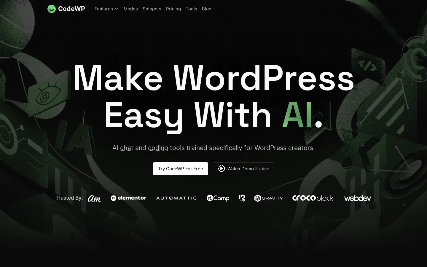 CodeWP - IA pour les créateurs WordPress