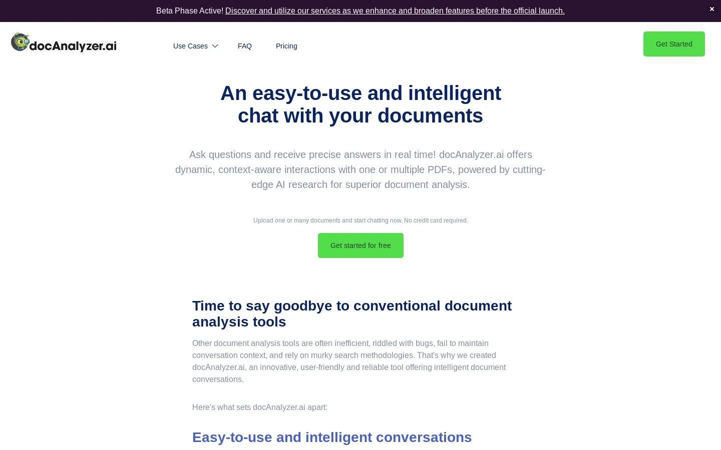 docAnalyzer.ai | Conversations intelligentes avec les documents