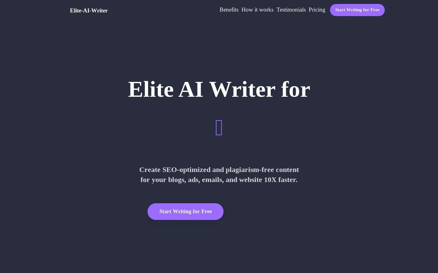 Elite-AI-Writer: Crie Conteúdo SEO Otimizado e Livre de Plágio 10X Mais Rápido