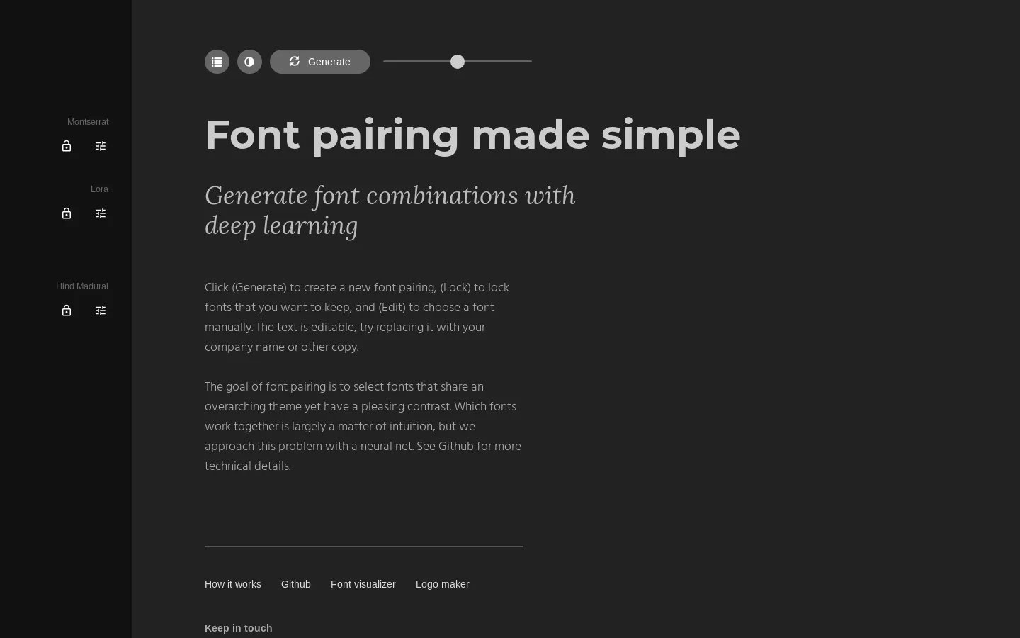 Fontjoy - Generate Font Pairings in One Click