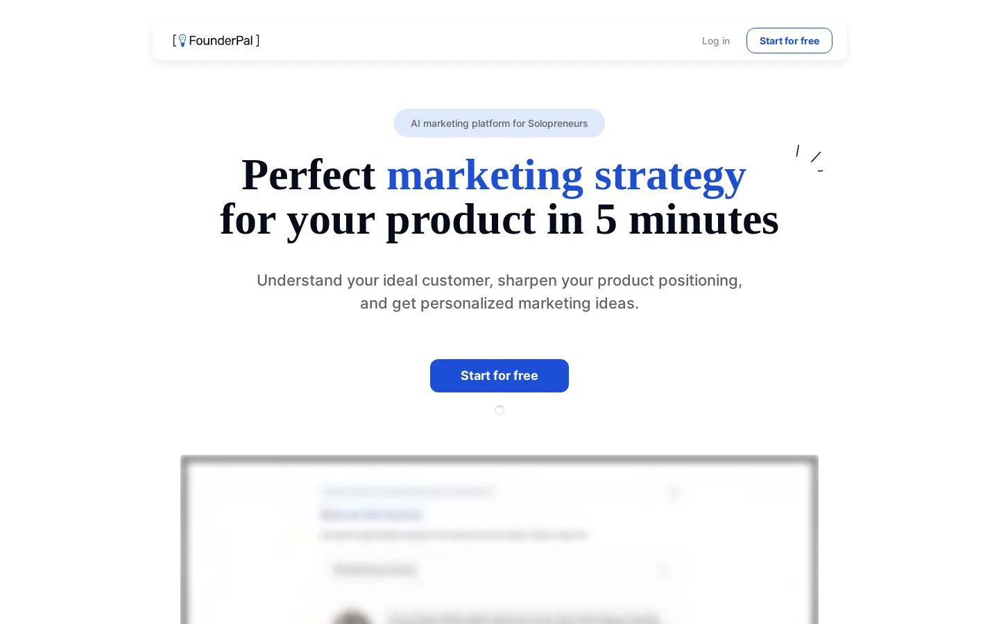 FounderPal - Marketing Strategy Generator for Solopreneurs