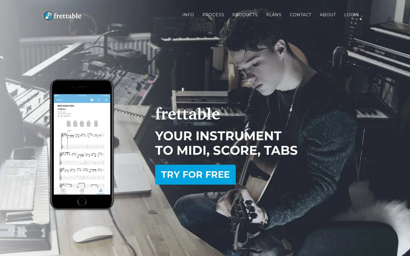 Frettable | Your Instrument to MIDI, Sheet Music, and Tabs