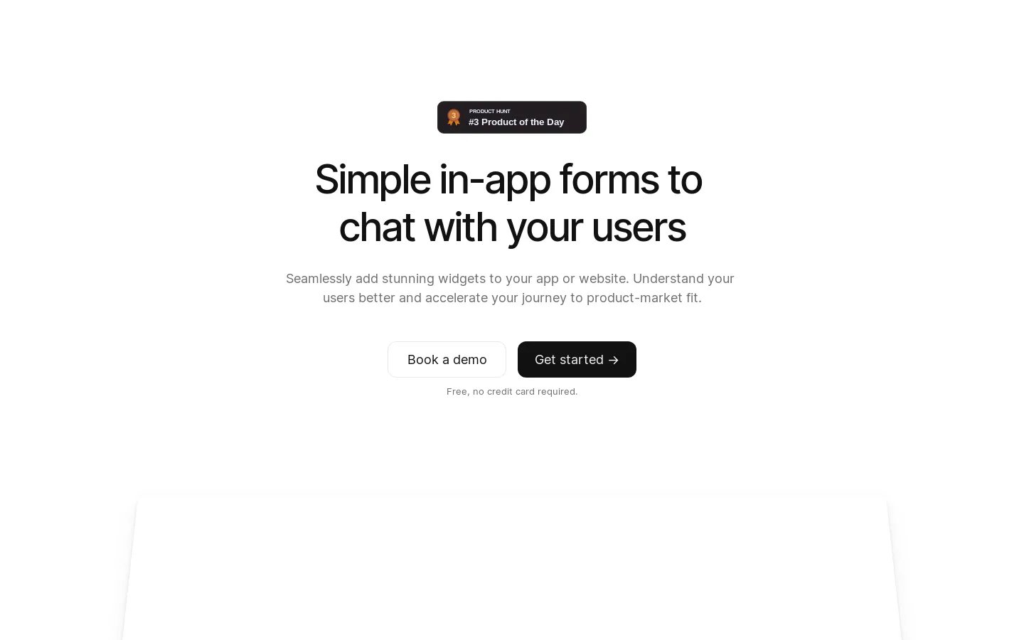 Bridge: Simple Feedback Forms to Understand Your Users