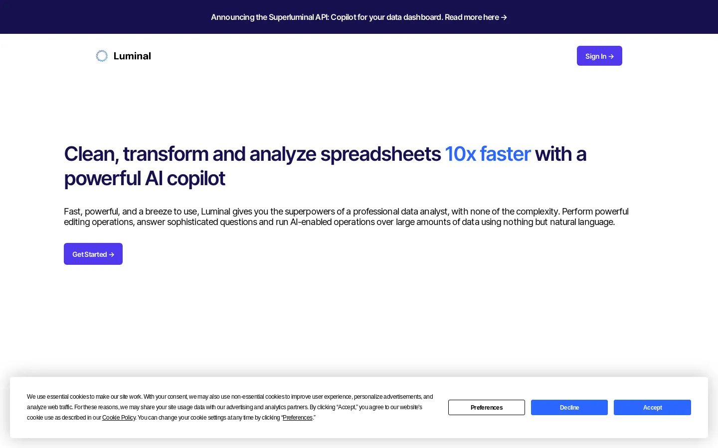 Luminal: Análisis de datos con IA, 10x más rápido