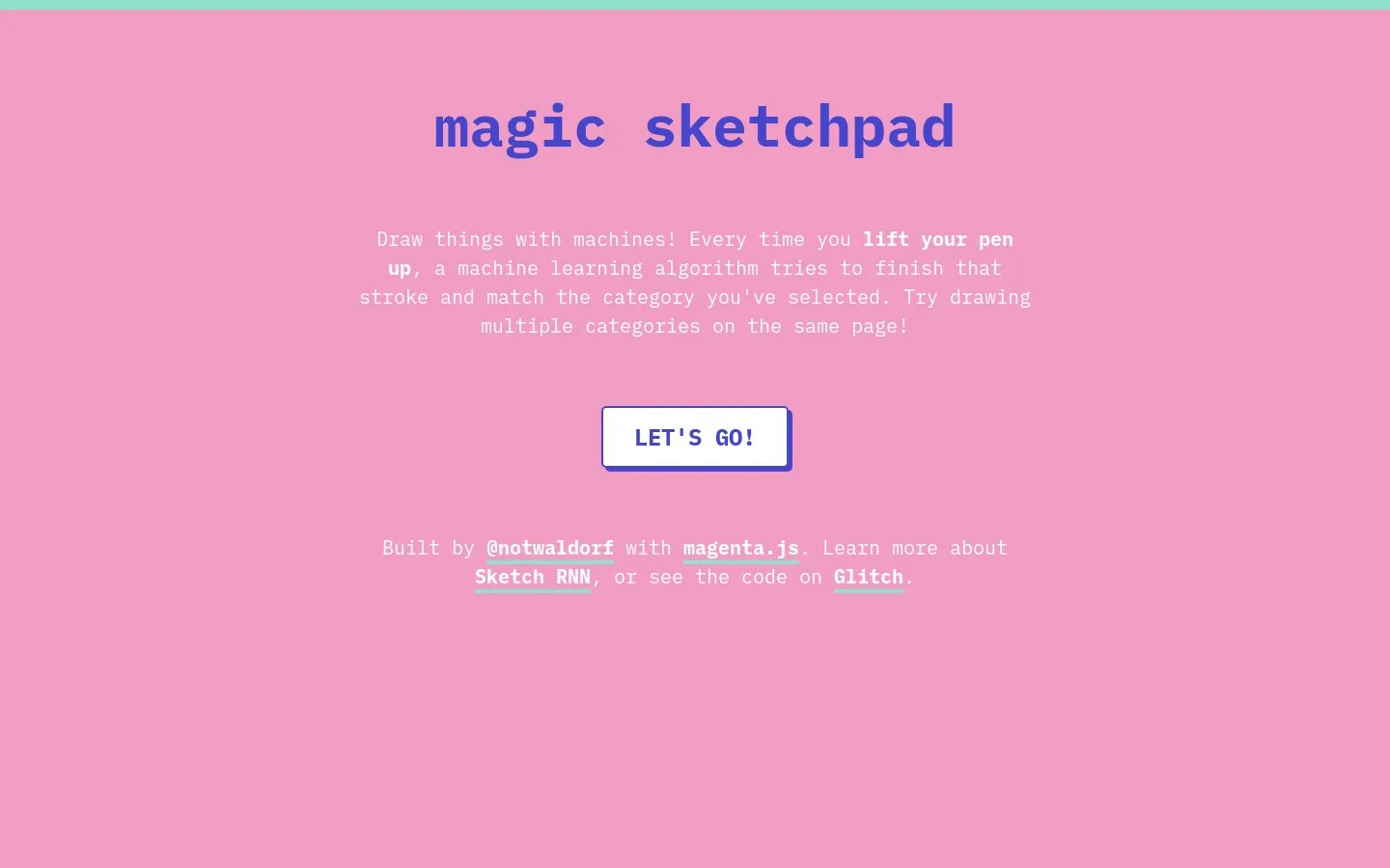 Magic Sketchpad - Draw Things with Machines