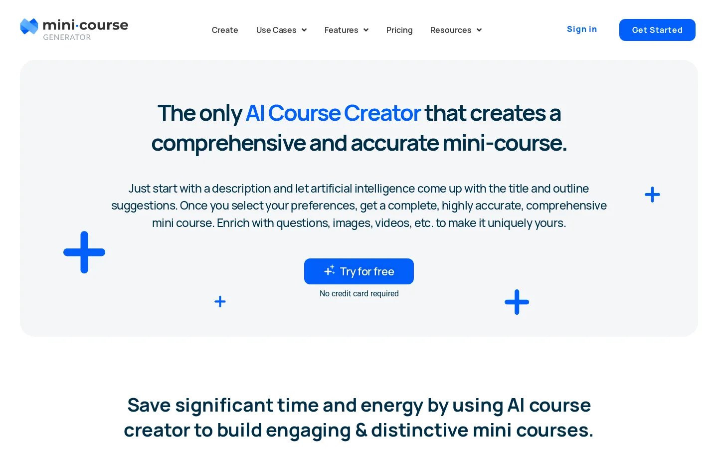 AI Course Creator | Mini Course Generator: Create Engaging Mini Courses