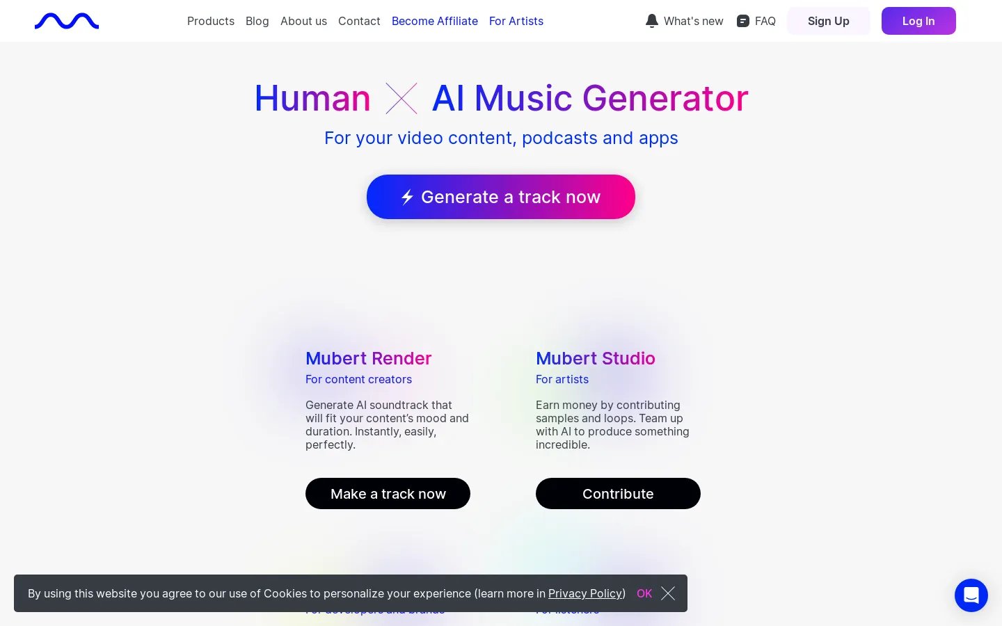 Mubert : Musique AI Royalty-Free pour Vidéos, Podcasts, Utilisation Commerciale