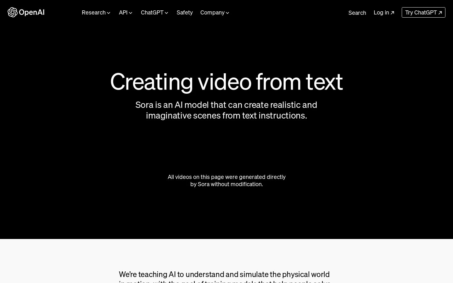 Sora: Crear videos a partir de texto