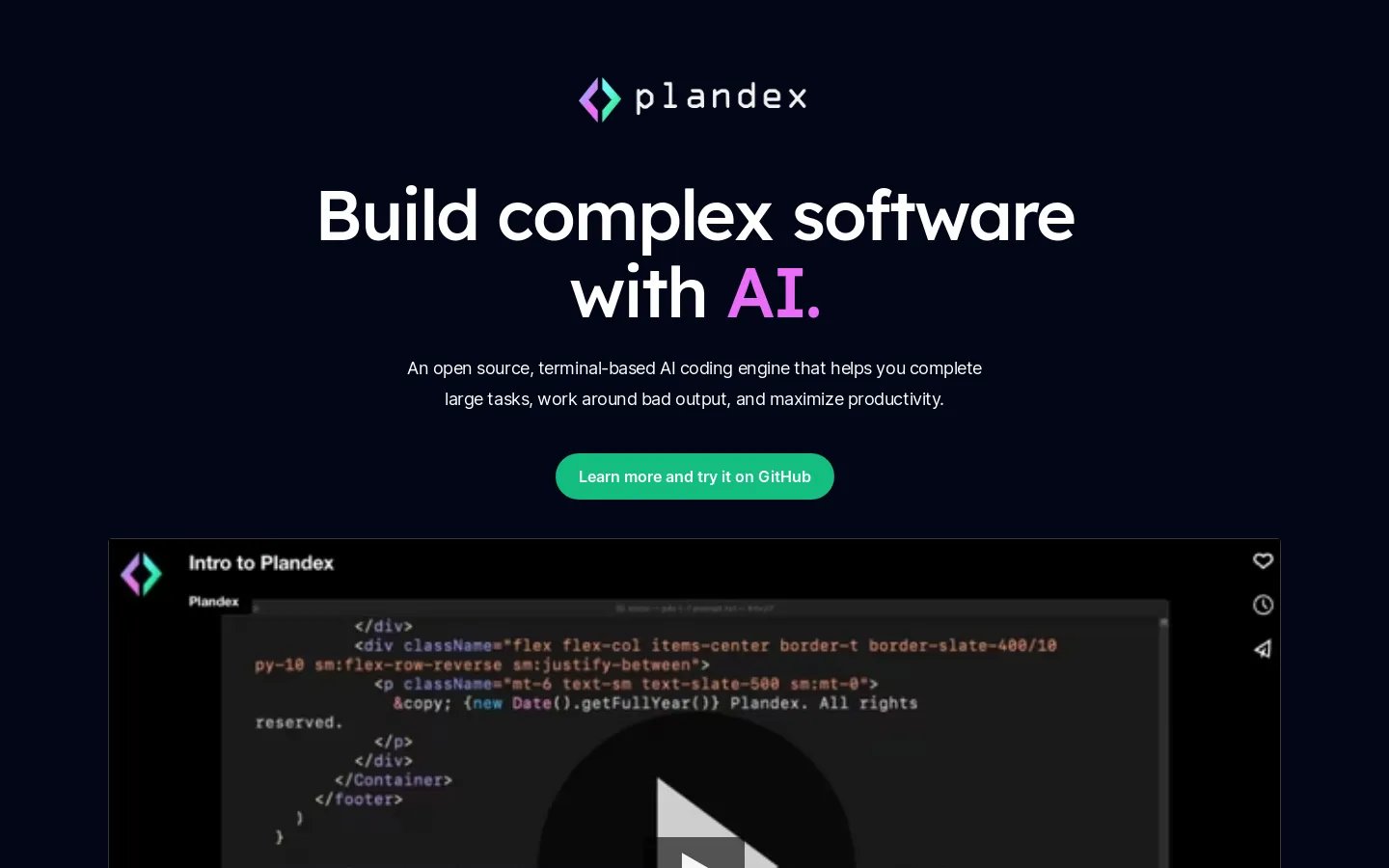 Plandex - Moteur de programmation IA