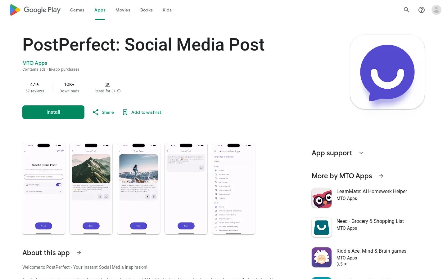 PostPerfect: Social Media Post Generator - Apps on Google Play