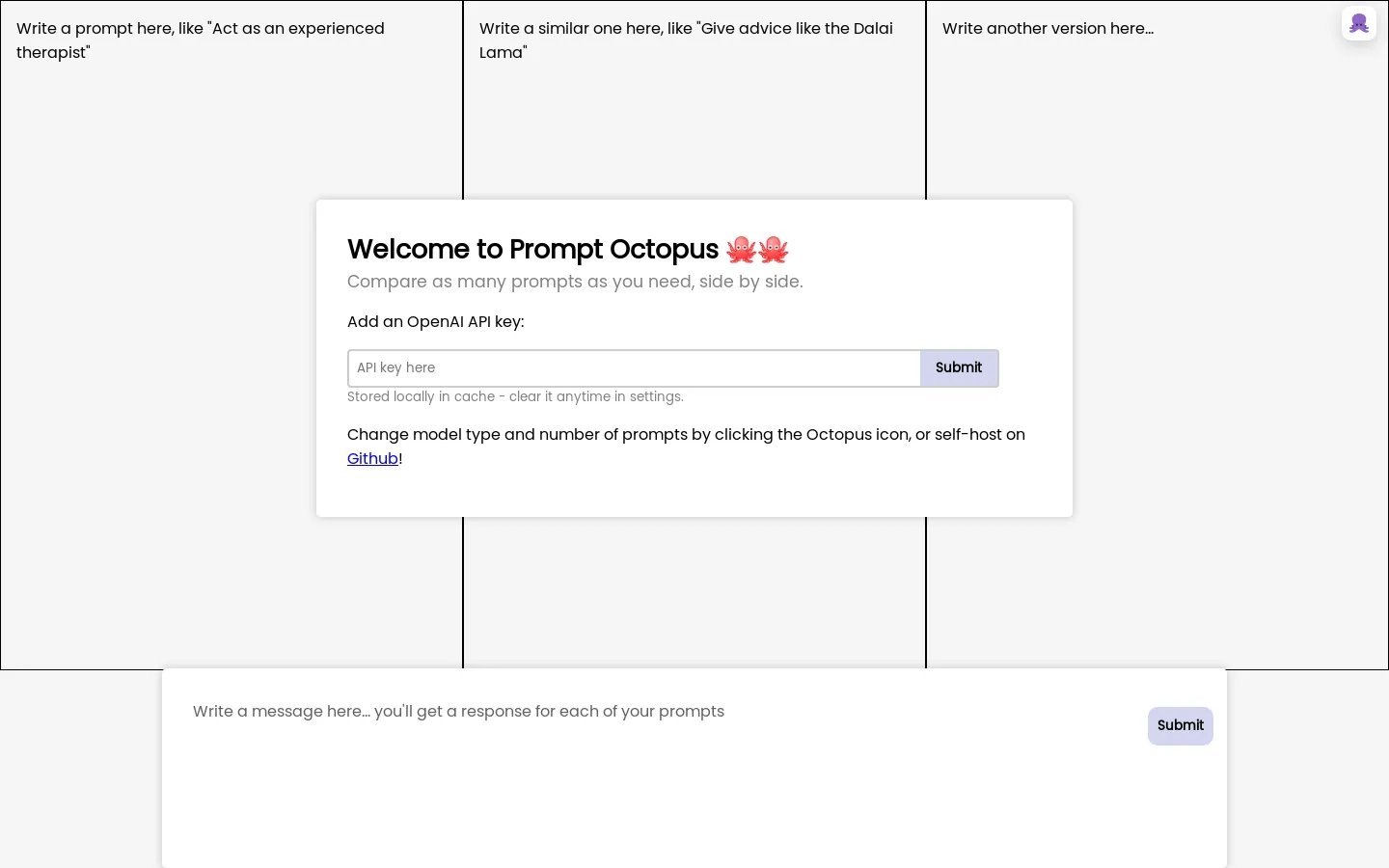 Prompt Octopus | Compare Prompt Responses | Side-by-side prompt engineering