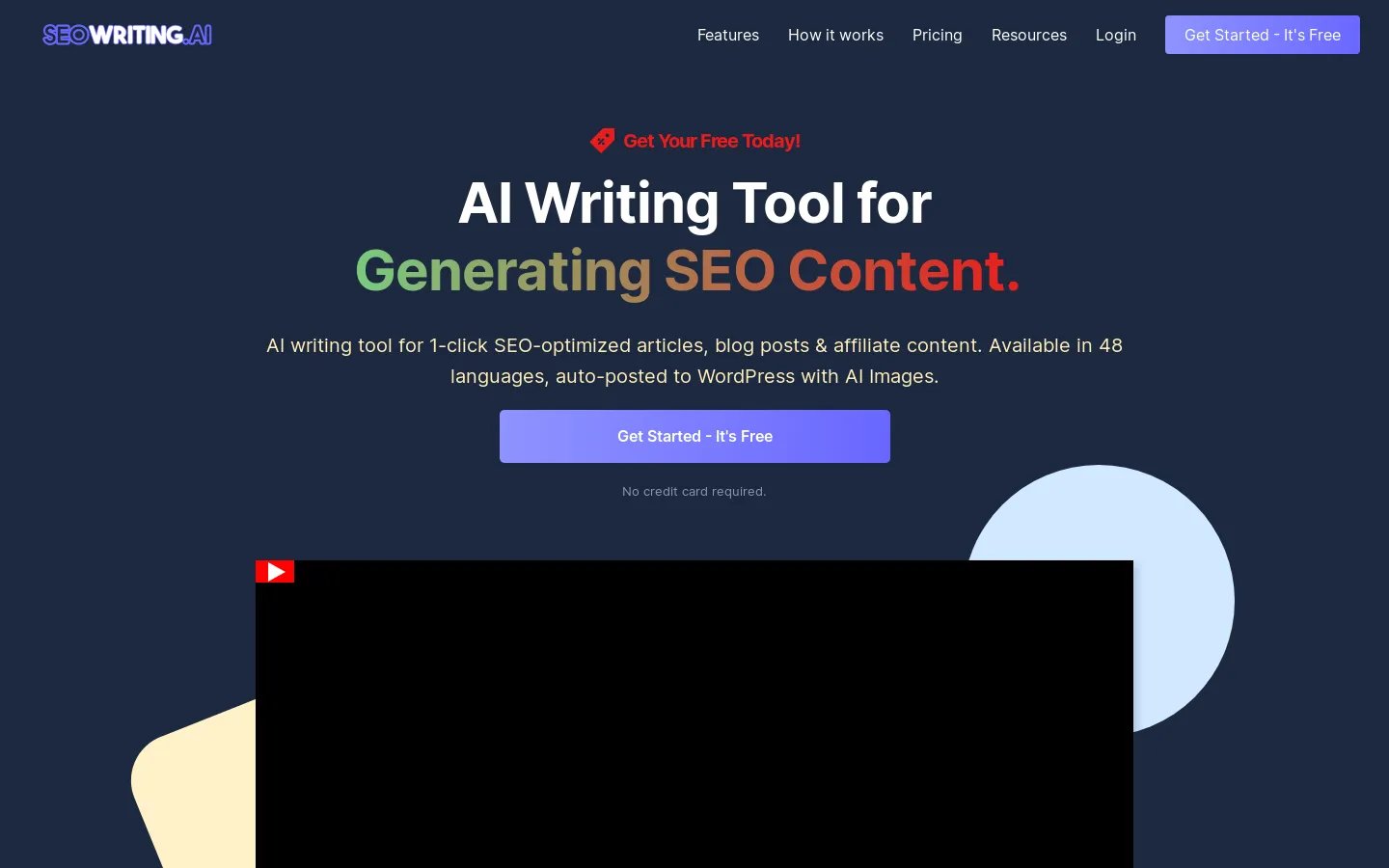 SEO Writing AI - 1-Click SEO Articles & Blog Posts