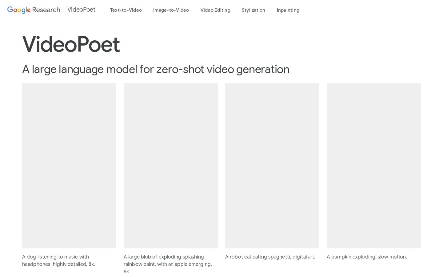 VideoPoet - Investigación de Google