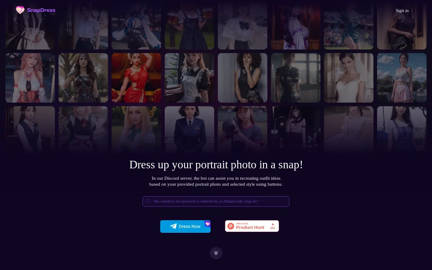 SnapDress: Habillez votre portrait en un clin d'œil !