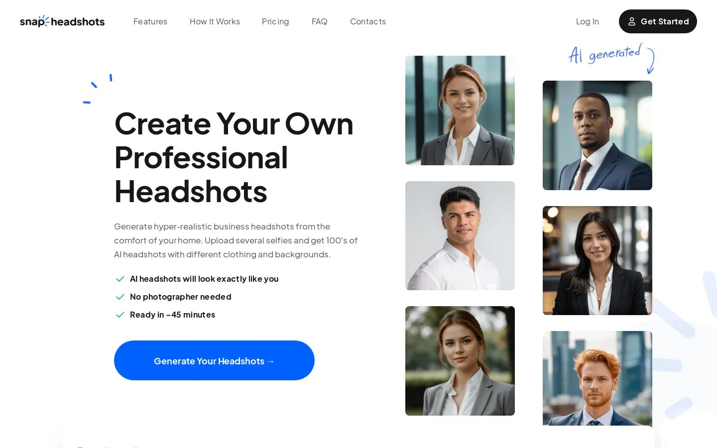 SnapHeadshots: Create Realistic AI-Generated Headshots in Minutes