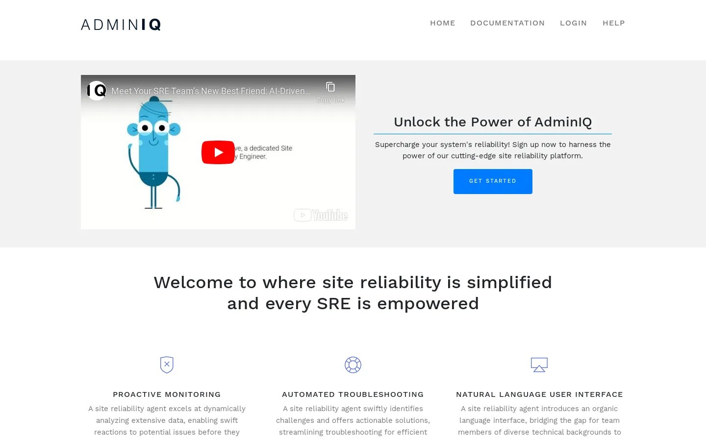 AdminIQ - Assistant de fiabilité de site IA