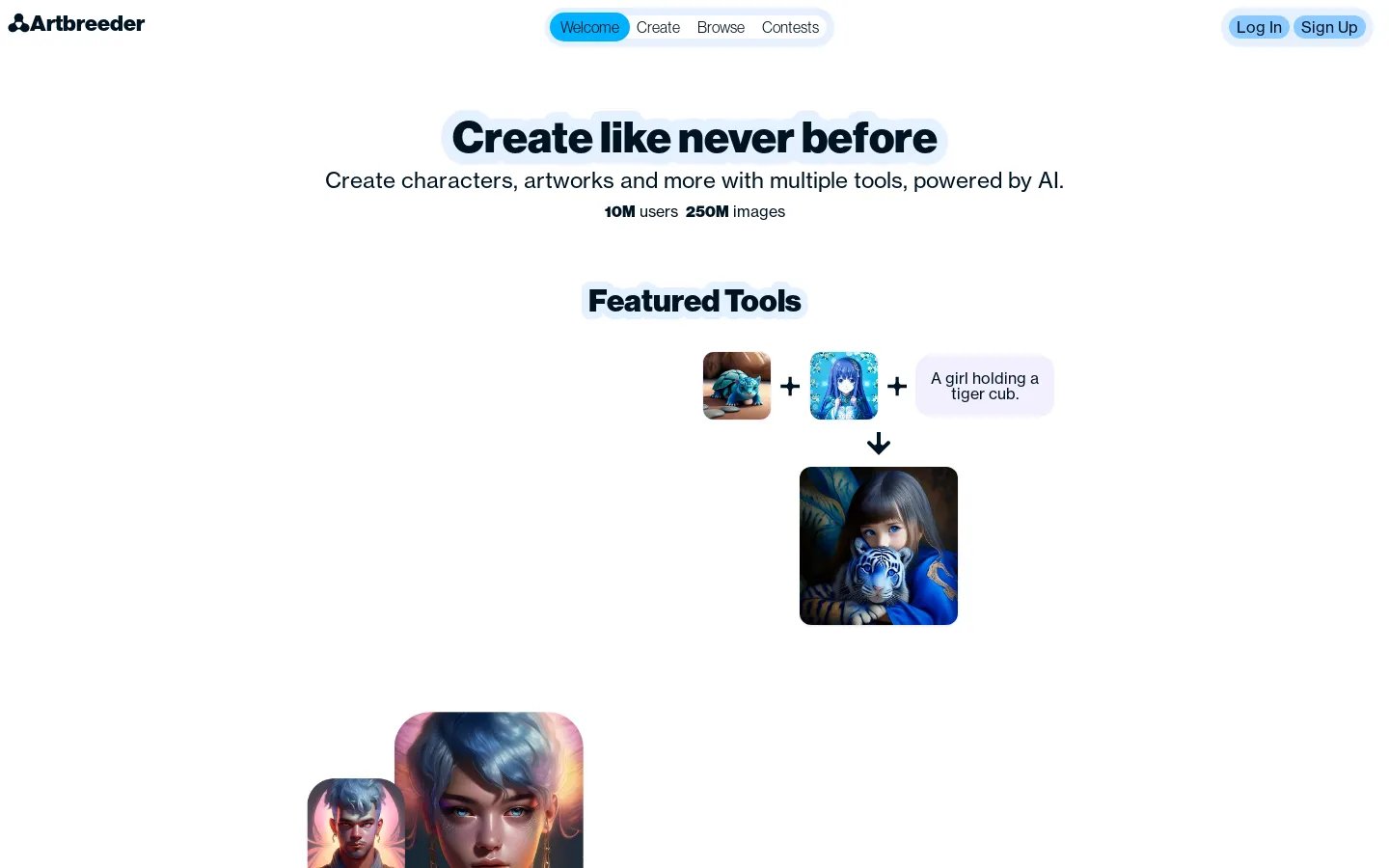 Artbreeder: Crea personajes, arte y más con IA